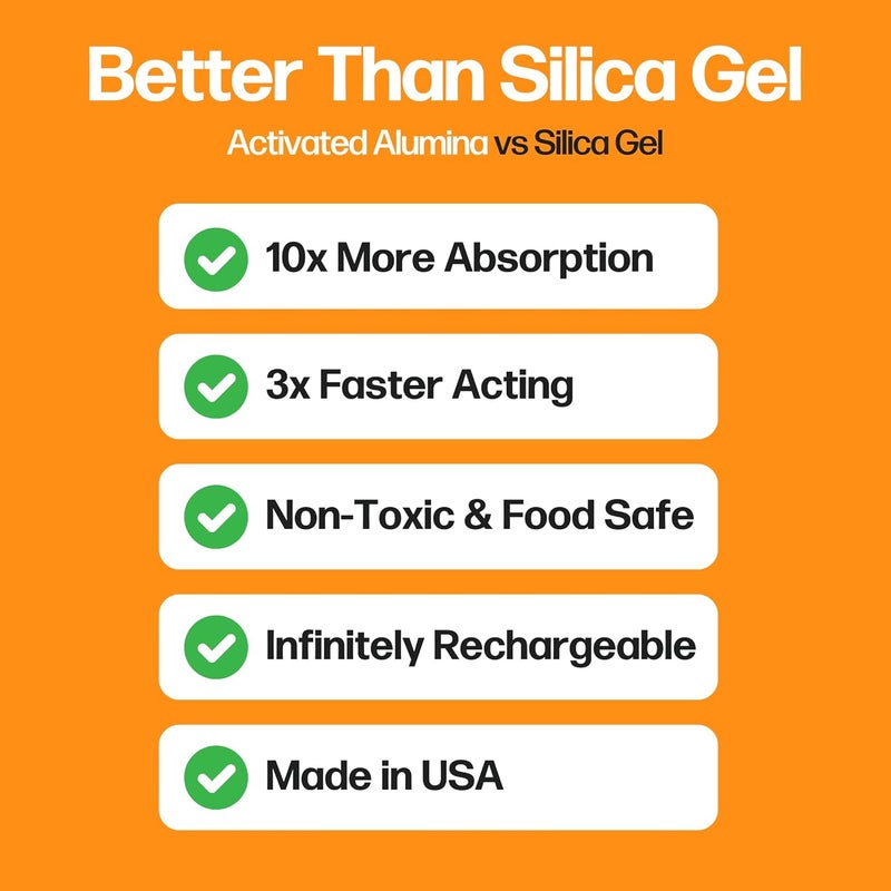 Slice Engineering (8lb) Activated Alumina Desiccant | 10X More Powerful Than Silica Gel | Infinitely Rechargeable | Prevent Wet Filament | Reusable Desiccant | Made in The USA - Image 2